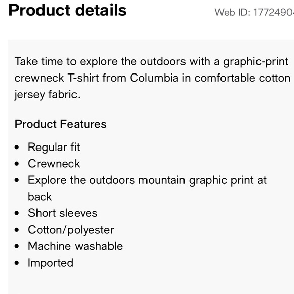 Columbia Men's Heaven Explore Outdoors Graphic T-Shirt Blue Short Sleeve XL - Picture 10 of 12